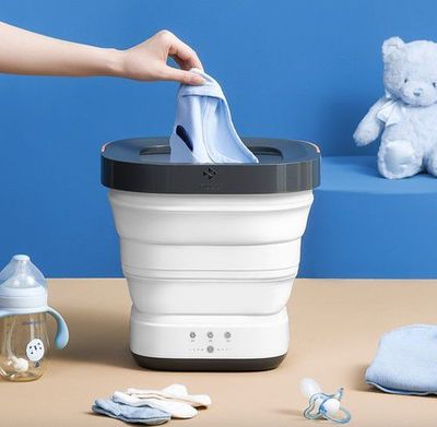 告别手洗烦恼！299元迷你折叠洗衣机，解放你的双手